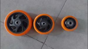 4pcs Push Cart Wheel Heavy Duty No Steel Frame Single Round 3/4/5 Inch Fixed Swivel And Swivel With Lock