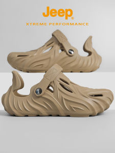 Jeep Couple Hole Shoe 2025 Summer Soft Bottom Beach Sandals Men Coconut Slippers Anti-Odor Trendy Flip Flops Casual EVA Material