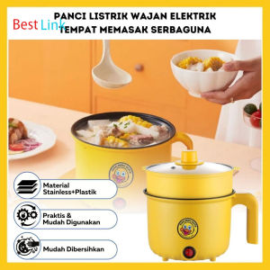 Panci Listrik 450W panci kukus/panci listrik multifungsi 3 in 1/panci listrik serbaguna/panci elektrik/panci masak mie/panci sup