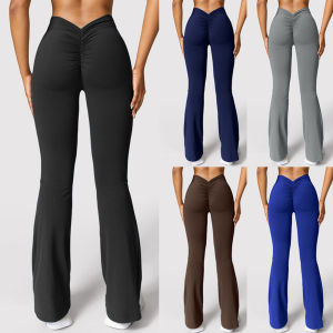 High Waist Seamless Micro Flared Yoga Pants Womens Fitness Trousers Comfortable Sportswear for Yoga Practice