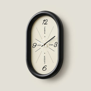 Minimalist Nordic Series Wall Clock Hot Sale Home Living Room Simple and Fashion Mute Creative Vintage Clock Art Retro Decorations 24.3*38.5cm