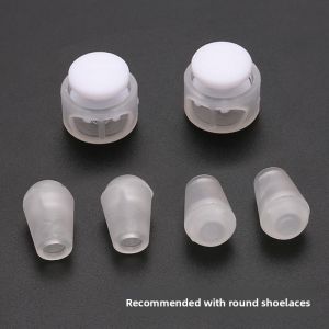 No-Tie Elastic Shoelace Buckle Childrens Lazy Bread Button Decorative Buckle Head Elastic Tightener Fastener DIY Sewing Supplies