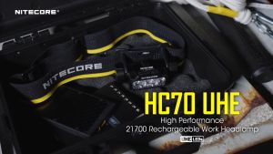 Nitecore HC70 UHE Headlamp 1600 Lumens - USB-C Rechargeable - 6000mAh Battery - 156 meter - IP68