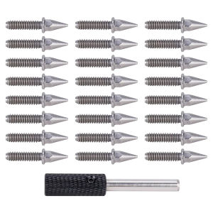 Metal M3 Spike Hex Screws Wheel Hex Hub Screw 24/Set With Screwdriver for 1/10 1/8 RC Crawler Car SCX10 TRX4 DIY