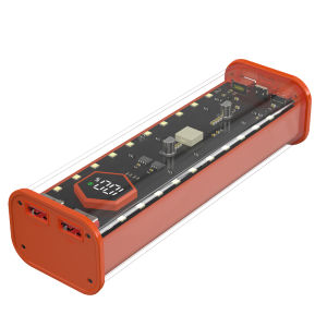 Transparent Mobile Power Bank Kit Fast Charge 4 Cells 21700 DIY Set 18650 Battery Box Guangxin Da Brand Electronic Components