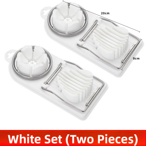 MONLEYTA | Stainless Steel Two-In-One Egg Slicer Multi-Function Dual Purpose Hardboiled Egg And Preserved Egg Cutter Tool
