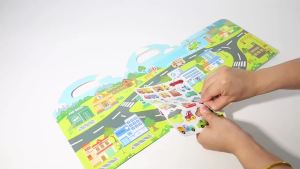 1 Sách Sách Dán Hình Jelly Cho Trẻ Em 3-6Y Yên Tĩnh Tự Làm Hình Dán Cảnh Vui Nhộn Có Thể Tái Sử Dụng Sách Dán Hình Xếp Hình