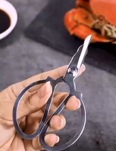 กรรไกรตัดก้ามปู แกะก้ามปู พร้อมกับไม้แคะเนื้อปู ช้อนตักแคะกระดองปู พกพา สแตนเลส อุปกรณ์ช่วยแกะปู แคะเนื้อปู ตัดขาปู