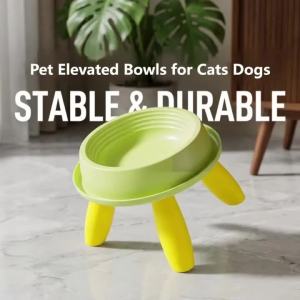 Raised Pet Feeder – Anti-Slip Ergonomic Bowl with Weighted Base & Spill-Proof Design for Cat/Dog Food Bowl