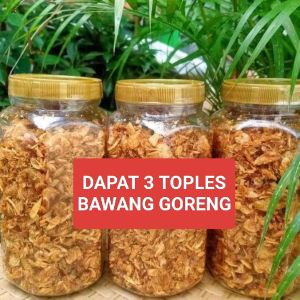 3 TOPLES BAWANG GORENG KEMASAN 150GR. bawang goreng asli probolinggo home made