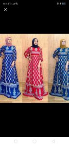 gamis India lidah list pinggir