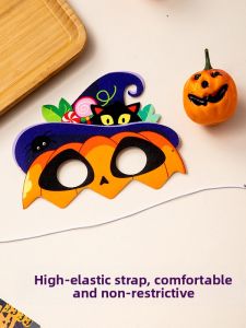 Bộ Kit Mặt Nạ DIY Halloween Trẻ Em Nửa Khuôn Mặt Đáng Sợ