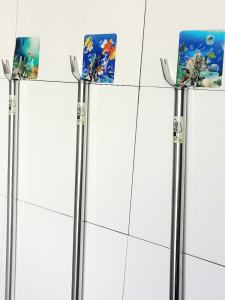 Peiqing 304 Clothes Fork Stainless Steel Clothes Rail Non-Retractable Clothes Taking Fork Rod Clothes Taking Rod Rack Clothes Hanger Fork Fork Household