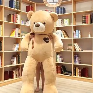 Teddy bear Plush bear doll Sleeping pillow on the bed big bear doll