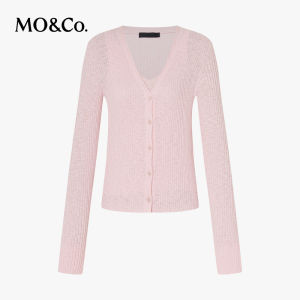 MO&Co. | Linen Texture Knit Cardigan Set