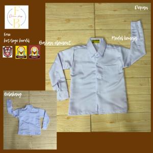 baju putih tangan panjang bahan elemen SMP
