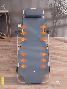 2-In-1 Chair And Bed with Armrests and Adjustable Backrest Can Sit Or Lie Down Foldable Single-Person for Travel Camping Garden And Outdoor Use