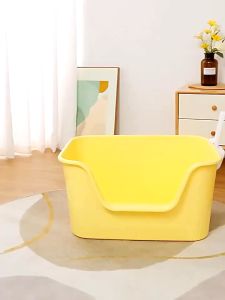 Semi-Enclosed Extra-Large Kittens Litter Basin With Scooper High Quality Top Entry Open Toilet Box Pet Supplies