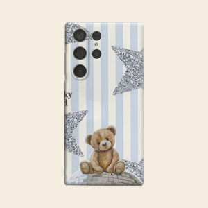 Disco Bear Star Decor Luxury Fashion Full Lens Protective Case for Samsung Galaxy S26 S25 S24 A56 A36 Plus Ultra