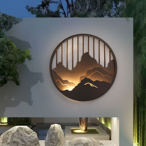 New Chinese Style Outdoor Wall Lamp Waterproof Villa Entrance Wall Outdoor Decorative Creative Courtyard Shadow Wall Lamp