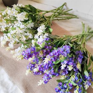 Đạo Cụ Chụp Ảnh Hoa Lavender Giả 5 Nhánh Hoa Cưới Trang Trí Nhà Hoa Lụa Trắng Hoa Khô Phong Cách Hiện Đại Trang Trí Nhà