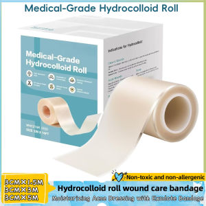 Hydrocolloid Bandage Roll 5cm×1.5m 5cm×3m 5cm×5m Cut-to-Size Wound Patches Extra Large Absorbent for Scratch Blisters Cuts Dermatitis