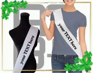 A3Bda | CUSTOMIZED or PERSONALIZED SUBLIMATED SASH and STOLE | White or Colored | Sash or Stole