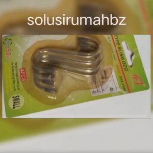 GANTUNGAN BAJU 1KAIT S SLING DOG ISI 4PCS PERSET BISA UNTUK 5KG PER SET ISI 4 PCS BLISTER PACK PACKING STAINLESS STEEL