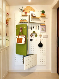 BEIQIVI | Customized Wall Mount Organizer With Full Body Mirror for Entryway