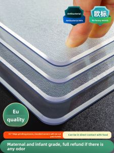 Odorless Transparent PVC Tablecloth Oil Resistant Waterproof No Wash Glass Tea Table Mat Desktop Protector Home Textile Tablecloth