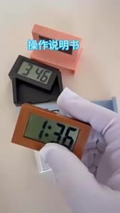 Mini Car Digital Clock Large Screen Display High Precision Time & Temperature Multifunctional with Alarm Countdown Features
