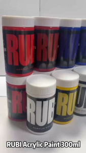 RUBI Acrylic Paint 300ml With Leak-Proof Aluminum Foil Sealing Film Thick & Vibrant Heavy Body Acrylic Paints