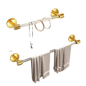 ราวและที่แขวนผ้าขนหนู แบบติดผนัง ราวแขวนอะคริลิคใส ราวเเขวน owel Hanger Bar ราวตากผ้า ราวเเขวน ขนาด 30/40/50/60/ cm เเข็งเเรง ทนทาน ไม่ต้องเจาะรู