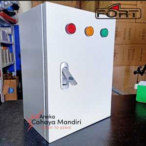 box panel + pilot lamp RST 30x40x20 metal indoor full 1mm pabrikan merk fort