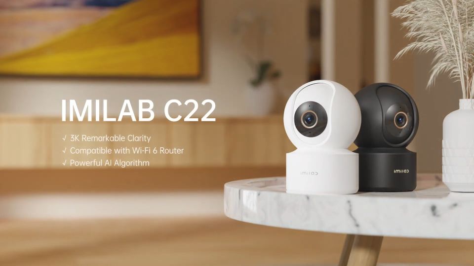 IMILAB C22 WiFi 6 3K Home Security Camera 5MP Smart CCTV Colour Night Vision IP Camera Motion Detection Works with Xiaomi Home APP