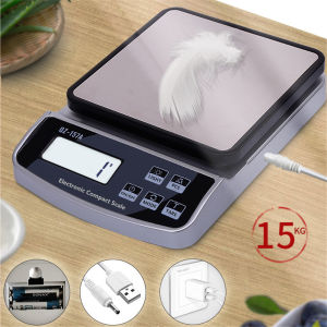 15KG/3KG Electronic Kitchen Scale USB Charge Precision Balance Food Scale Household Coffee Scale Smart Digital Baking Scales