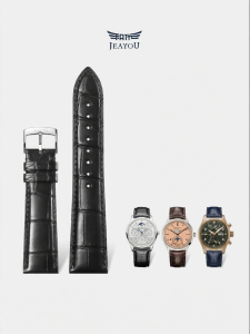 JEAYOU | Double-sided Crocodile Leather Watch Band