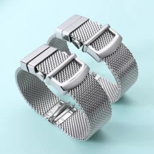 20mm 22mm Mesh Milanese Bracelet for Omega Seamaster 007 Stainless Steel Watch Band for IWC Pilot Strap Metals Folding Buckle