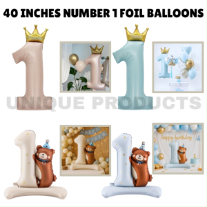 Princess Prince Number 1 Foil Balloon Balloons Numbering Belon