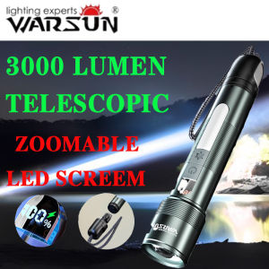 Warsun NB01 LED lampu suluh obor cahaya Super terang kalis air Zoomable cahaya boleh dicas semula luar - Lazada