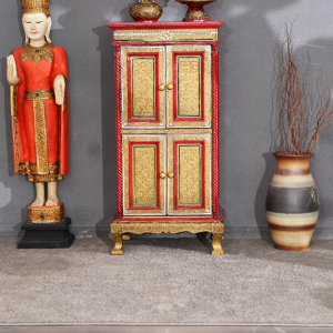สไตล์ไทยศาลทำด้วยมือไม้เนื้อแข็งห้องโถงตู้เฟอร์นิเจอร์ห้องรับแขกตู้เฟอร์นิเจอร์ร้านนวดตกแต่งตู้โซฟามุมเก็บของตู้สี่ประตู