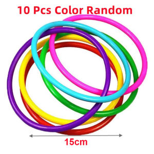 10pcs plastic throwing ring target throwing set circle carnival game childrens intellectual development education exercise toys