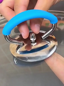 Universal Pot Lid Handle With Screws - Stainless Steel Silicone Handgrip - Heat-Resistant Anti Scald Anti-Slip
