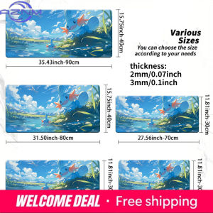 Potdemiel | Mudkip in Sunny River Scenery Large Gaming Mouse Pad