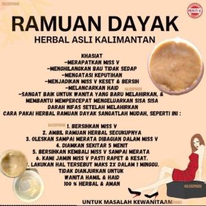 ( Privasi Aman ) Ramuan Dayak  Asli Kalimantan 100% Original Ramuan Miss V