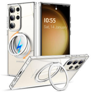 Case with Rotatable Magnetic Ring Stand for Samsung Galaxy S23 Ultra