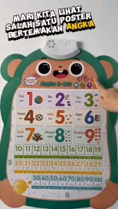 Poster Edukasi Bilingual Poster Edukasi Suara Dinding Bunyi Poster Gantung Belajar Membaca Anak