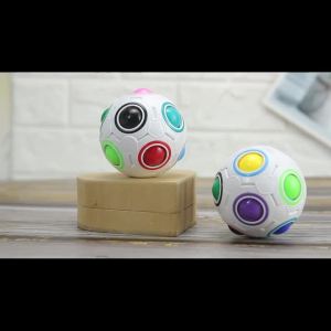 Anti stress Magic Rainbow Puzzle Ball Stress Relief Toy Pet Toy Night Light Rotating Ball Game Gift