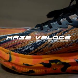 910 Nineten Sepatu running pria - Haze Veloce Gravity merah biru ungu