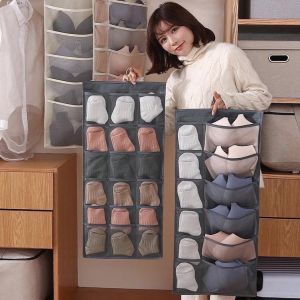 TÚI TREO ĐỒ LÓT -TẤT VỚ 2 MẶT NHIỀU NGĂN TIỆN ÍCH 30 NGĂN TIỆN LỢI